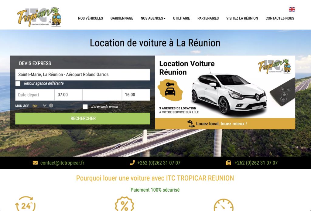 Agence de location de voiture et utilitaires Réunion